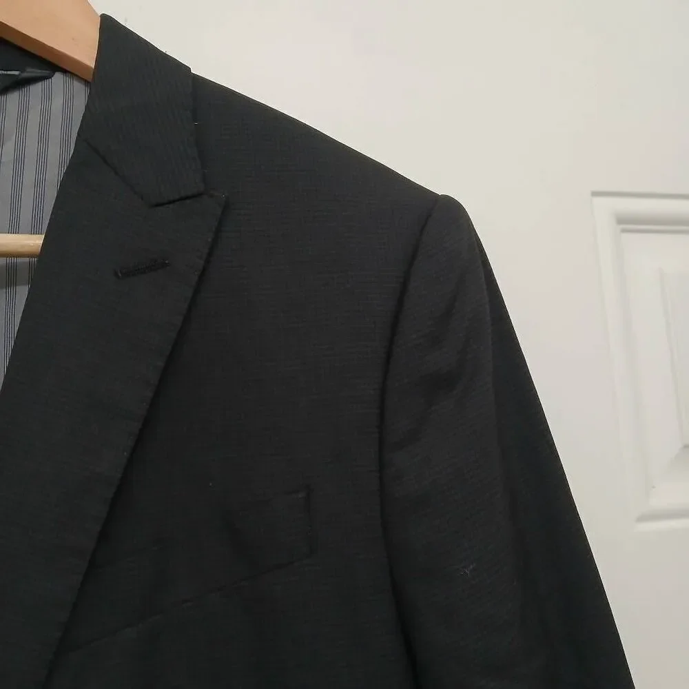 Banana republic mens 36R blazer marzotto Italian virgin wool  fabric gray